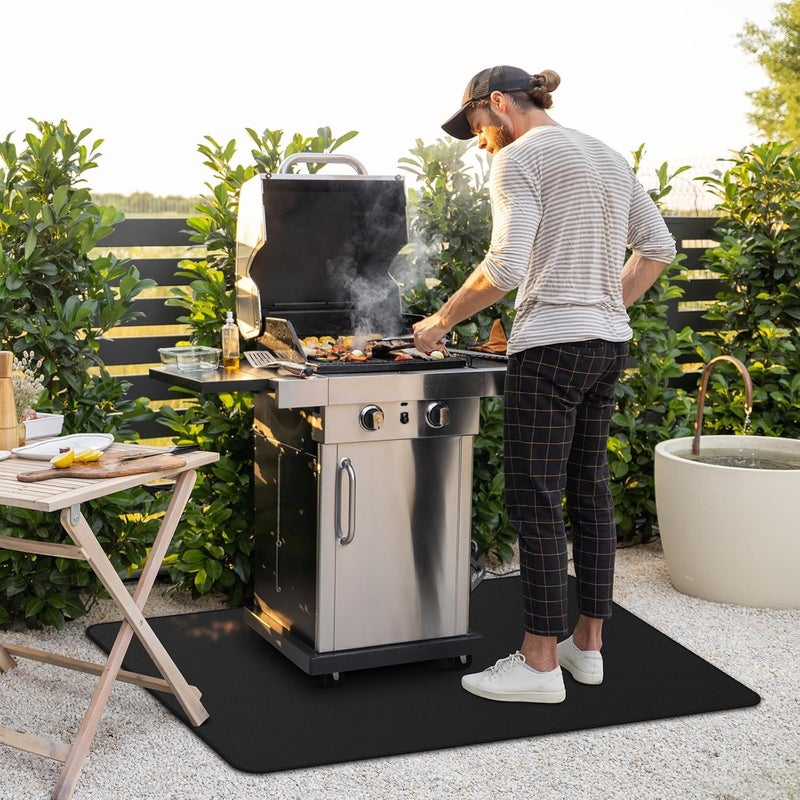FIREWESS 30 x 48inch Grill Mat for Outdoor Grill,Double-Sided Fireproof Grill Pad,Perfect for Outdoor Barbecue Spots,Fireproof, Waterproof, and Oilproof BBQ Protector for Decks and Patios - Image 2